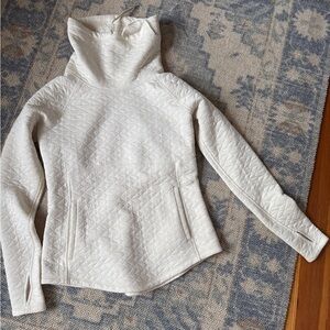 Women's Quilted White Sweater